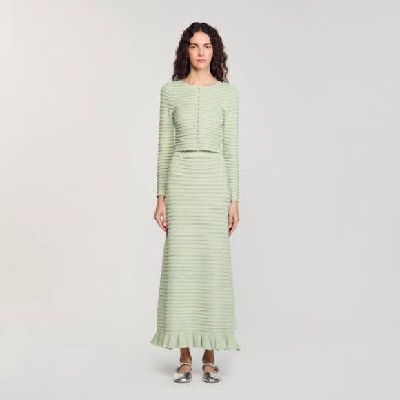 Sandro Vert Amande Cardigan - Picture 5 of 7